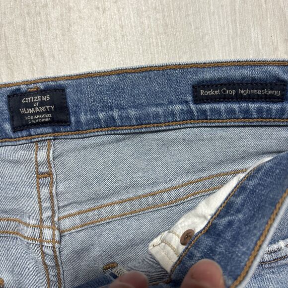 Citizens Of Humanity Jeans Women Size 26 Rocket Crop High Rise Skinny Cropped - Picture 3 of 10